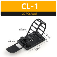 Load image into Gallery viewer, 20Pcs Adjustable Cable Organizer Wire Winder Clip Earphone Holder Self Adhesive Mouse Keyboard Cord Management USB Charger Protector
