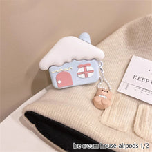 Load image into Gallery viewer, Ice Cream House Cover 3D Cute Silicone Earphone Earbuds Cover for AirPods 1/2/3/4 Pro 2 1 Charging Bags
