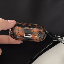 Load image into Gallery viewer, Stylish Dark Color Tortoiseshell Amber Glossy Cover Case For AirPods 1 2 3 4 Pro AirPods Pro 2 Shockproof Protective Case

