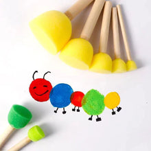 Load image into Gallery viewer, 5/4PCS DIY Wooden/Plastic Sponge Graffiti Painting Brushes for Kids Drawing Kindergarten Early Educational
