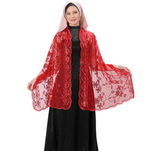 Load image into Gallery viewer, Sequins Shawl Wraps for Evening Dresses Wedding Decoration Scarf Elegant Hijab Cover for Ramadan Festivals Women's Modest Fashion Floral Shawl

