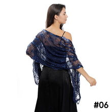 Load image into Gallery viewer, Moon Star Sequins Shawl Wraps for Evening Dresses Wedding Decoration Scarf Elegant Hijab Cover for Ramadan Festivals Women's Modest Fashion Shawl
