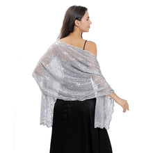 Load image into Gallery viewer, Moon Star Sequins Shawl Wraps for Evening Dresses Wedding Decoration Scarf Elegant Hijab Cover for Ramadan Festivals Women's Modest Fashion Shawl
