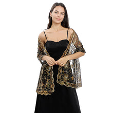 Load image into Gallery viewer, Moon Star Sequins Shawl Wraps for Evening Dresses Wedding Decoration Scarf Elegant Hijab Cover for Ramadan Festivals Women's Modest Fashion Shawl

