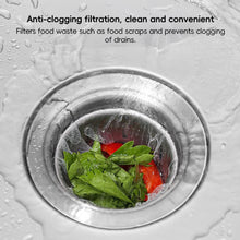 Load image into Gallery viewer, 100/200/500PCS Disposable Sink Strainer Multi-Pack Sink Filter Mesh Universal Kitchen Drain Protector Mesh for Food Scraps Kitchen/Bathroom
