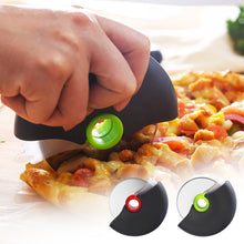 Load image into Gallery viewer, Stainless Steel Pizza Bread Knife Easy-Clean Compact Household Kitchen Gadget Creative Round Roller Knife Pancake Knife with Safety Cover
