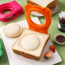 Load image into Gallery viewer, Stainless Steel Round Sandwich Press Mold Sealer Non-Stick Leak-Proof Kawaii Design for Meal Prep Kids’ Lunchbox Camping Snacks
