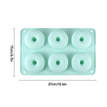 Load image into Gallery viewer, Food-Grade Thick Silicone Donut Mold Heat-Resistant Mochi Donuts Non-Stick Surface For Cake Chocolate &amp; Ice Cubes Baking and Crafts Tool
