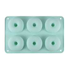 Load image into Gallery viewer, Food-Grade Thick Silicone Donut Mold Heat-Resistant Mochi Donuts Non-Stick Surface For Cake Chocolate &amp; Ice Cubes Baking and Crafts Tool
