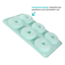 Load image into Gallery viewer, Food-Grade Thick Silicone Donut Mold Heat-Resistant Mochi Donuts Non-Stick Surface For Cake Chocolate &amp; Ice Cubes Baking and Crafts Tool
