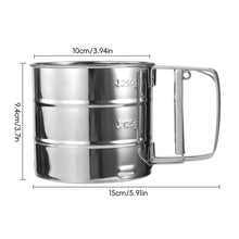 Load image into Gallery viewer, Stainless Steel Flour Sifter For Baking Powder Sugar Matcha Sifting Shaker Fine Mesh Flour Sifter Sieve Commercial-Grade Homemade Macarons
