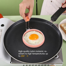 Load image into Gallery viewer, Collapsible Silicone Egg Mold Heat-Resistant Non-Scratch Pan Safe Non-Stick Egg Cooker Ring Leak-Proof Breakfast Maker Kitchen Tools
