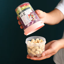 Load image into Gallery viewer, Double-Layer Leak-Proof Breakfast Cup with Dip Container Multi-Purpose Oatmeal Cup Portable Bento Box Style for Camping Office Hiking Travel
