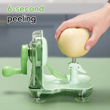 Load image into Gallery viewer, 2-in-1 Stainless Steel Fruit Peeler Hand-Crank Apple Slicer Ergonomic Handle Peel For 6 Seconds Suction Base Apple Pie Prep Fruit Platter Tool
