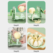 Load image into Gallery viewer, 2-in-1 Stainless Steel Fruit Peeler Hand-Crank Apple Slicer Ergonomic Handle Peel For 6 Seconds Suction Base Apple Pie Prep Fruit Platter Tool
