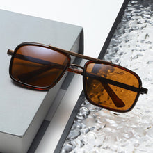 Load image into Gallery viewer, Vintage Retro Men's Punk Sunglasses Double Bridge Thick Metal Frame UV400 Lenses Motorcycle Riding Sunglasses

