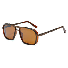 Load image into Gallery viewer, Vintage Retro Men's Punk Sunglasses Double Bridge Thick Metal Frame UV400 Lenses Motorcycle Riding Sunglasses

