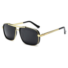 Load image into Gallery viewer, Vintage Retro Men's Punk Sunglasses Double Bridge Thick Metal Frame UV400 Lenses Motorcycle Riding Sunglasses
