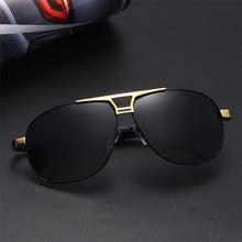 Load image into Gallery viewer, Square Polarized Sunglasses Men Lightweight Metal Frame Sun Glasses UV400 Protection Anti-Glare Cycling Driving Shades
