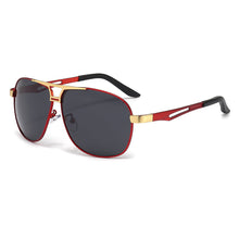 Load image into Gallery viewer, Square Polarized Sunglasses Men Lightweight Metal Frame Sun Glasses UV400 Protection Anti-Glare Cycling Driving Shades
