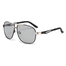 Load image into Gallery viewer, Square Polarized Sunglasses Men Lightweight Metal Frame Sun Glasses UV400 Protection Anti-Glare Cycling Driving Shades
