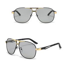 Load image into Gallery viewer, Square Polarized Sunglasses Men Lightweight Metal Frame Sun Glasses UV400 Protection Anti-Glare Cycling Driving Shades
