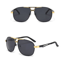 Load image into Gallery viewer, Square Polarized Sunglasses Men Lightweight Metal Frame Sun Glasses UV400 Protection Anti-Glare Cycling Driving Shades
