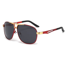 Load image into Gallery viewer, Square Polarized Sunglasses Men Lightweight Metal Frame Sun Glasses UV400 Protection Anti-Glare Cycling Driving Shades
