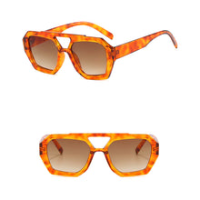 Load image into Gallery viewer, Retro Double Bridge Sunglasses Unique Polygonal Frame Vintage Unisex Sunglasses Outdoor Streetwear Accessories

