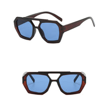 Load image into Gallery viewer, Retro Double Bridge Sunglasses Unique Polygonal Frame Vintage Unisex Sunglasses Outdoor Streetwear Accessories

