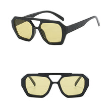 Load image into Gallery viewer, Retro Double Bridge Sunglasses Unique Polygonal Frame Vintage Unisex Sunglasses Outdoor Streetwear Accessories
