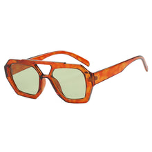 Load image into Gallery viewer, Retro Double Bridge Sunglasses Unique Polygonal Frame Vintage Unisex Sunglasses Outdoor Streetwear Accessories
