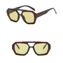 Load image into Gallery viewer, Retro Double Bridge Sunglasses Unique Polygonal Frame Vintage Unisex Sunglasses Outdoor Streetwear Accessories
