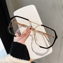 Load image into Gallery viewer, Double Bridge Sunglasses Oversized Polygonal Frame Fashion-Forward UV400 Shades Retro Modern Unisex Sun Glasses for Streetwear Outdoor
