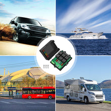 Load image into Gallery viewer, Automotive Relay Box Fuse Relay Box Fuse Panel with 6 Way Relays and 14 x ATC/ATO Blade Fuses 12 Volt Fuse Box
