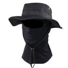 Load image into Gallery viewer, Outdoor Men Camouflage Boonie Cap Hat Neck Face Mask Foldable Soft Hat Hunting Fishing Wide Brimmed Hat Sunshade Caps
