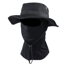 Load image into Gallery viewer, Outdoor Men Camouflage Boonie Cap Hat Neck Face Mask Foldable Soft Hat Hunting Fishing Wide Brimmed Hat Sunshade Caps
