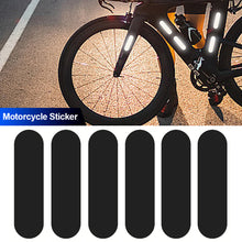Load image into Gallery viewer, 4/5/6Pcs Set Motorcycle Helmets Invisible Black Rectangle Reflective Stickers Simple And Effective Reflective Tape For Helmets Bikes
