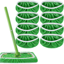 Load image into Gallery viewer, Thickened Elastic Band Flat Mop Pads Coral Fleece/Microfiber/Chenille Replacement Rotary Sweeper Mop Washable Wet Mopping Cloth for Floor Cleaning
