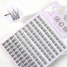 Load image into Gallery viewer, Baby Straight 10-12mm Black DIY Lash Extension Kit Lash Clusters No Glue DIY Lash Extension Cluster Lashes 10 Rows
