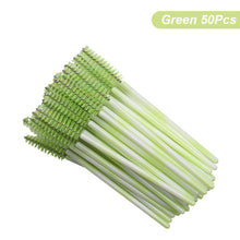 Load image into Gallery viewer, 50Pcs Disposable Eyelash Brush Soft Head Crystal Eyebrow Brush Lash Extension Brush Mascara Wand Makeup Tool
