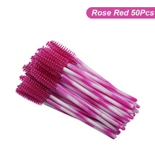 Load image into Gallery viewer, 50Pcs Disposable Eyelash Brush Soft Head Crystal Eyebrow Brush Lash Extension Brush Mascara Wand Makeup Tool
