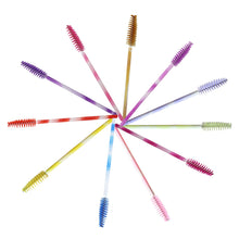 Load image into Gallery viewer, 50Pcs Disposable Eyelash Brush Soft Head Crystal Eyebrow Brush Lash Extension Brush Mascara Wand Makeup Tool
