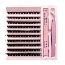 Load image into Gallery viewer, DIY Lash Extension Kit DIY Lash Extension Kit Lash Clusters False Eyelashes 8-14mm Makeup Tools With Tweezers Eyelash Glue
