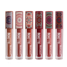 Load image into Gallery viewer, 6 Colors Waterproof Liquid Lipstick Matte Velvet Clay Texture Lip Gloss Bohemian Style Earth Brown Lasting Non Stick Cup Makeup
