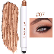Load image into Gallery viewer, 12 Colors Shiny Facial Non-sticky Long-lasting Matte Pearl Liner Double-sided Eyeshadow Eyeliner
