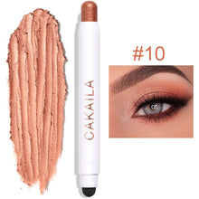 Load image into Gallery viewer, 12 Colors Shiny Facial Non-sticky Long-lasting Matte Pearl Liner Double-sided Eyeshadow Eyeliner
