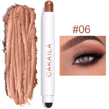 Load image into Gallery viewer, 12 Colors Shiny Facial Non-sticky Long-lasting Matte Pearl Liner Double-sided Eyeshadow Eyeliner
