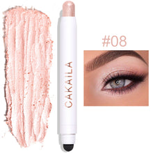 Load image into Gallery viewer, 12 Colors Shiny Facial Non-sticky Long-lasting Matte Pearl Liner Double-sided Eyeshadow Eyeliner

