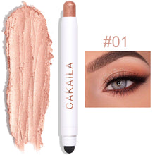 Load image into Gallery viewer, 12 Colors Shiny Facial Non-sticky Long-lasting Matte Pearl Liner Double-sided Eyeshadow Eyeliner

